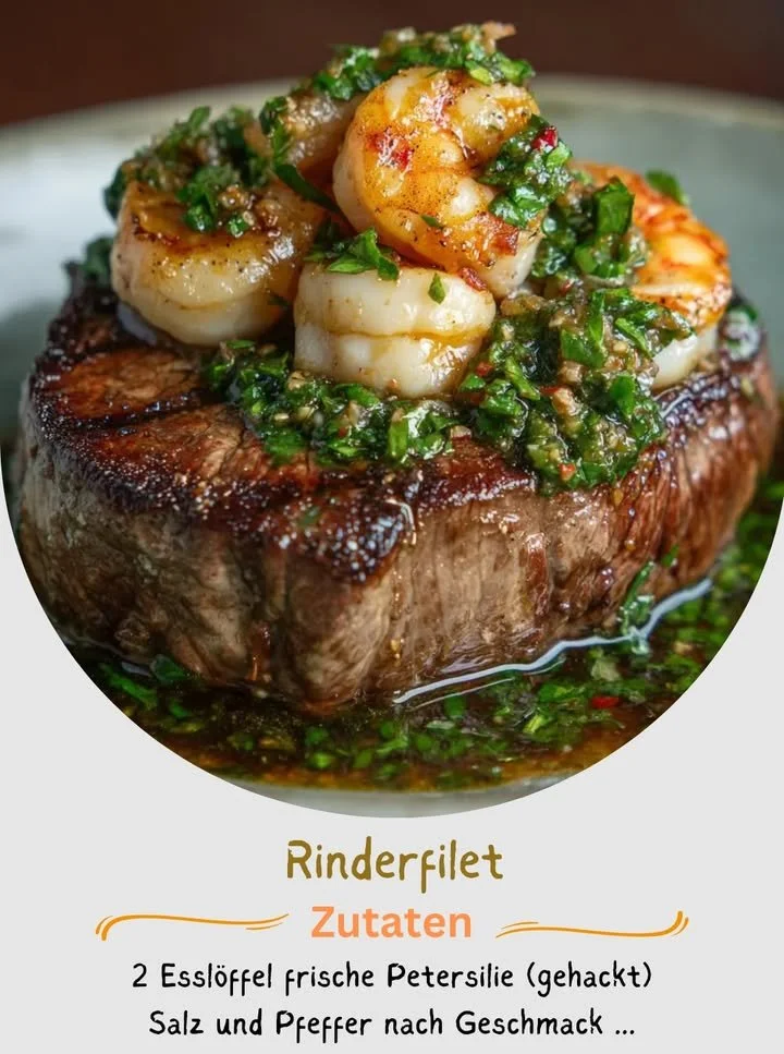 Beef fillet topped with luxurious seafood for an elegant meal