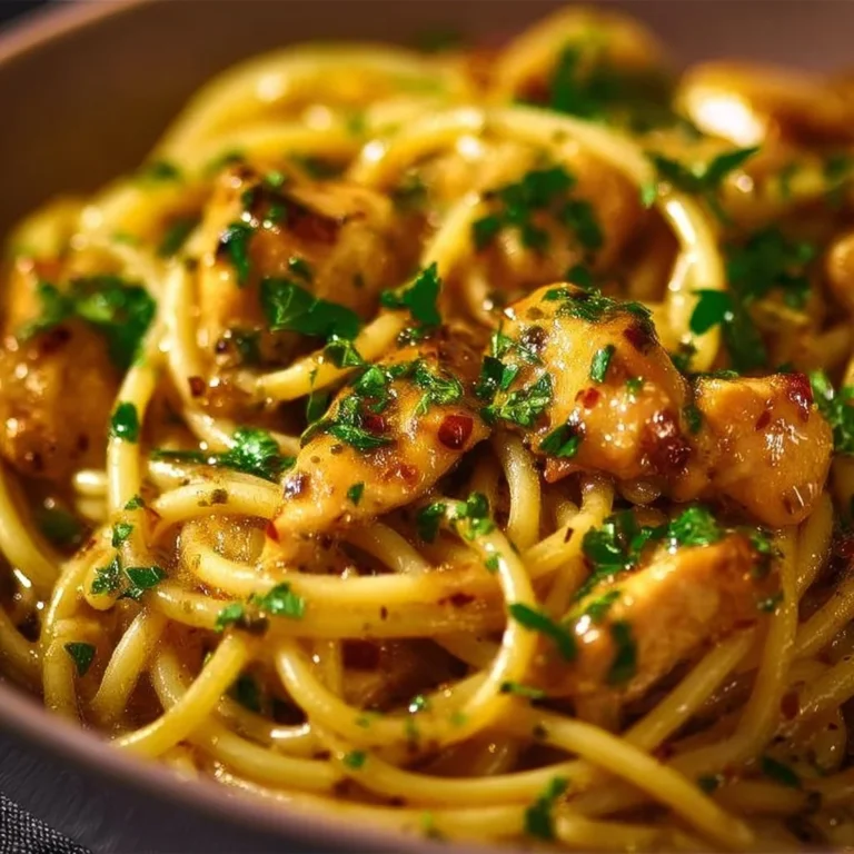 Delicious Monterey Chicken Spaghetti with chicken, pasta, and savory sauce