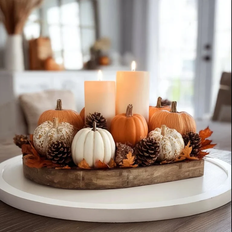 Beautiful fall decor DIY crafts and centerpieces for autumn celebrations.