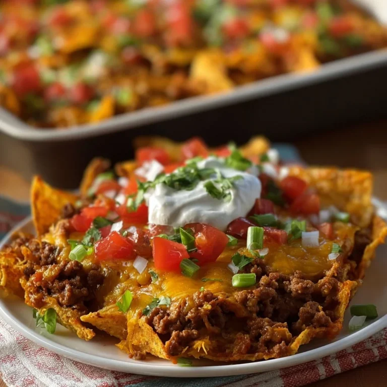Delicious Walking Taco Casserole served in a vibrant dish for family meal